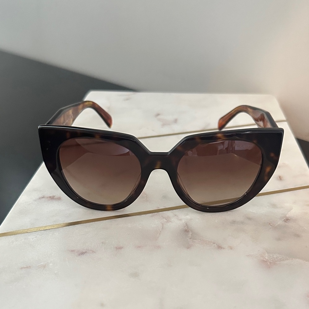 Prada Tortoise Shell Cat-Eye Sunglasses